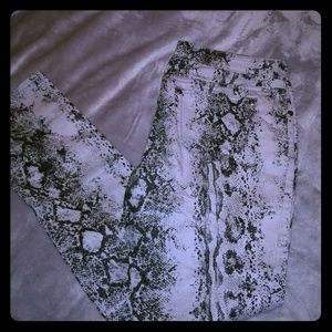 Snake print pants